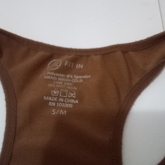 Fit in spandex one piece short jumpsuit in brown S/M - Picture 9 of 9
